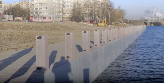 Берегоукрепление р. Ягорба на участке от Курсантского бульвара до автомобильного моста г. Череповец